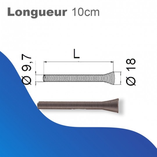 Ressorts flexible pour cordon - Longueur 10 cm