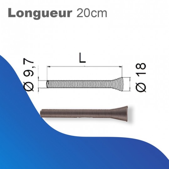 Ressorts flexible pour cordon - Longueur 20 cm