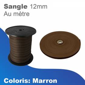 Sangle de 12mm - marron -...