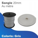Sangle de 20mm - Gris - au mètre linéaire