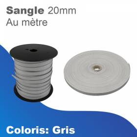 Sangle de 20mm - Gris - au...