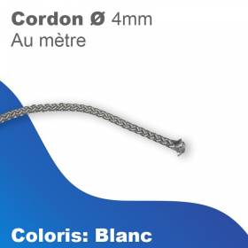 Cordon Ø4mm - Blanc - au...