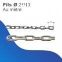 Chaînette au mètre - Pas de 13 - Fils Ø27/10 - Zurfluh-Feller
