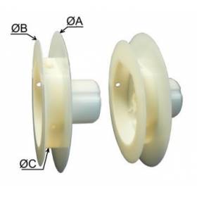 Poulie à embout Ø 138 mm -...