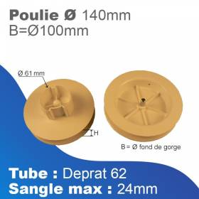Poulie de sangle - Ø140 mm...