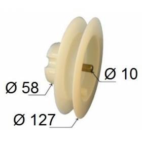 Poulie de sangle Ø 127 mm -...