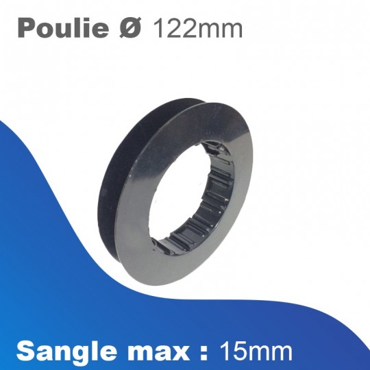 Poulie Deprat 122 mm - Sangle maxi 15 mm