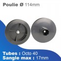Mini poulies pour sangle Selve - Ø 114 mm - Sangle maxi 17 mm
