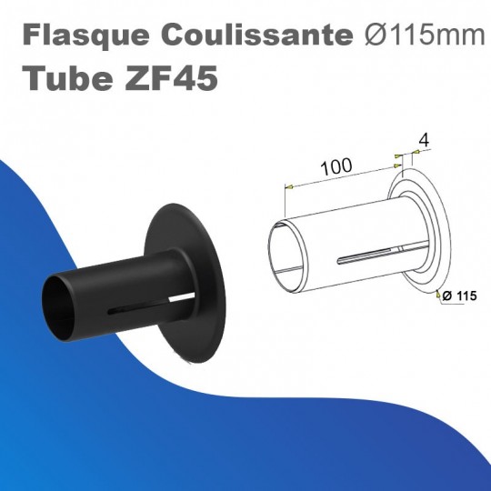 Flasque coulissante - Tube ZF45 - Ø 115 mm