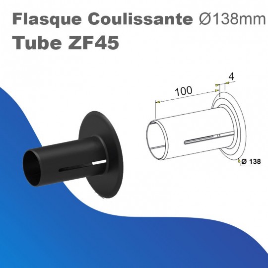 Flasque coulissante - Tube ZF45 - Ø 138 mm