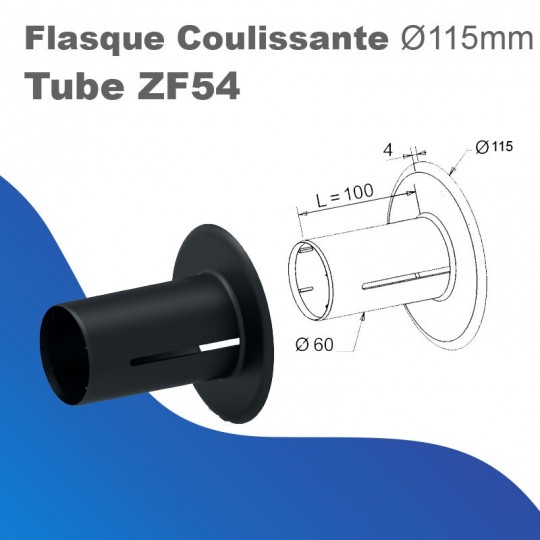 Flasque coulissante - Tube ZF54 - Ø 115 mm