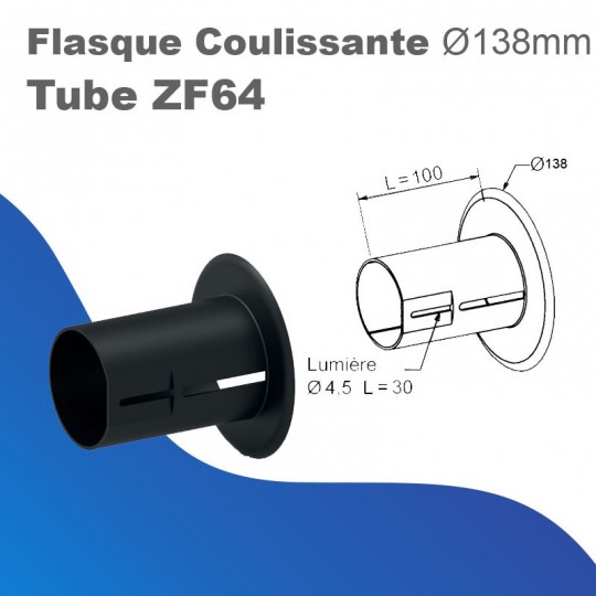 Flasque coulissante - Tube ZF64 - Ø 138 mm