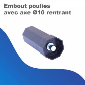 Embout poulies - avec Axe Ø...