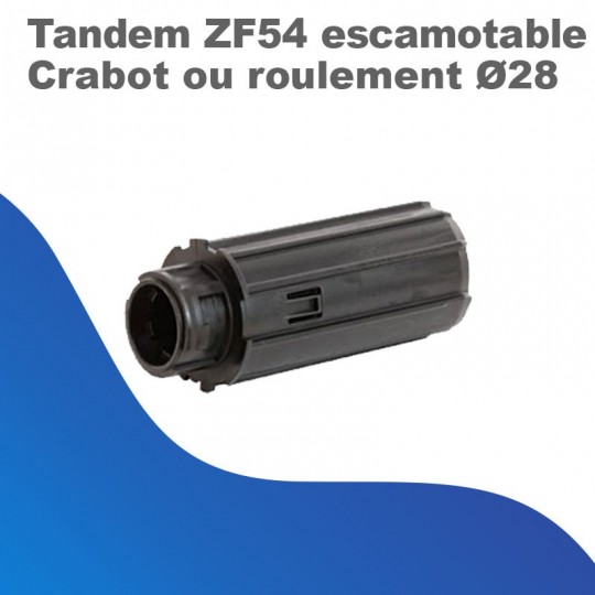 Embout ZF54 escamotable crabot ou roulement Ø 28 mm