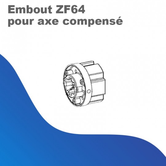 Embout ZF64 pour axe compensé