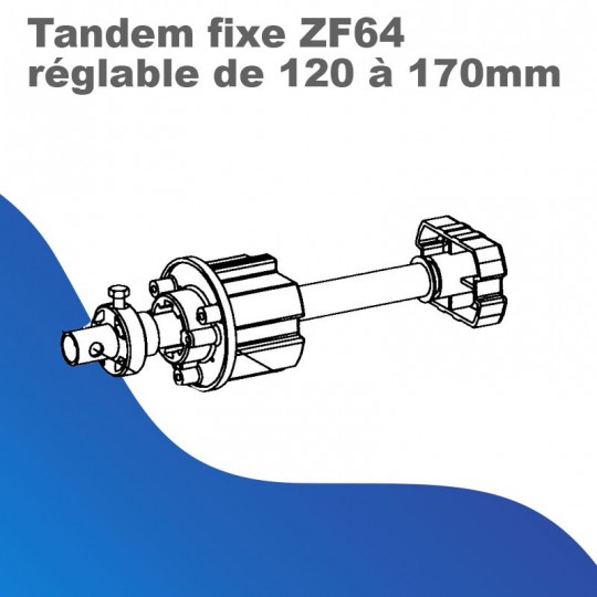 Tandem ZF64 réglable de 120 à 170 mm