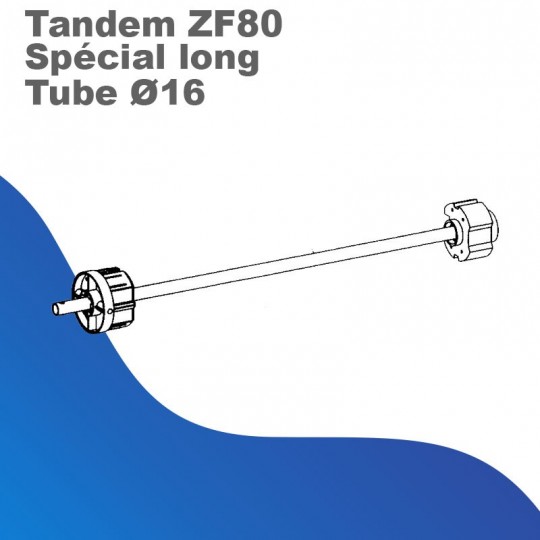 Tandem ZF80 spécial long - Tube Ø 16