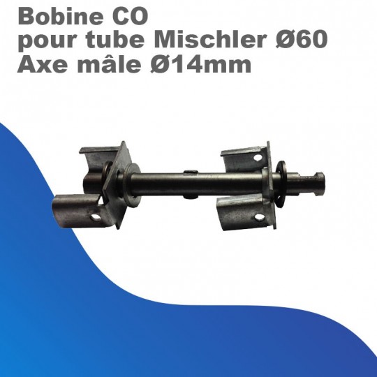 Bobine CO pour tube Mischler Ø 60 - Axe mâle Ø14mm