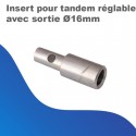 Insert pour tandem réglable avec sortie Ø16mm