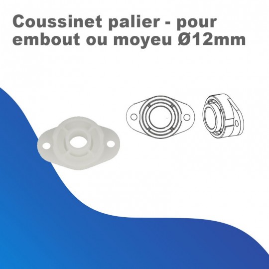 Coussinet palier - pour embout ou moyeu Ø12mm