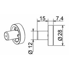 Palier à téton Ø12mm