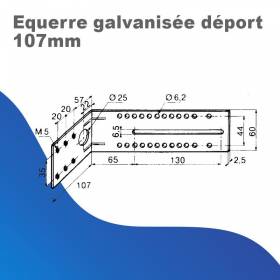Equerre galvanisée déport...