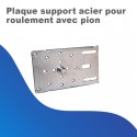 Plaque support acier pour roulement avec pion