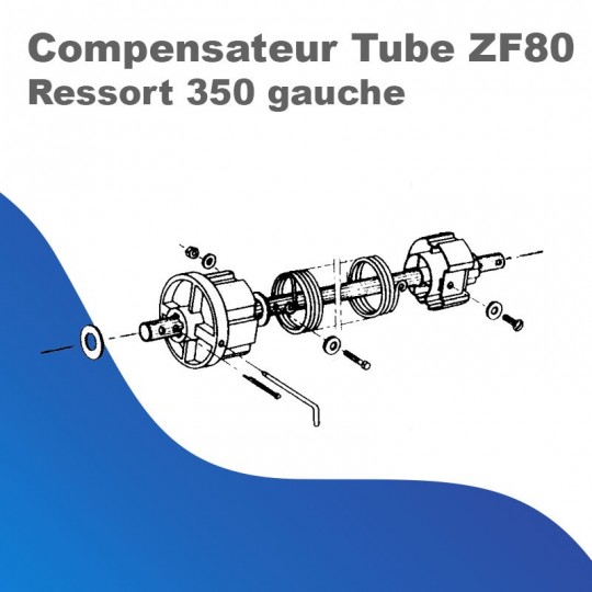 Compensateur pour Tube ZF80 ressort 350 gauche
