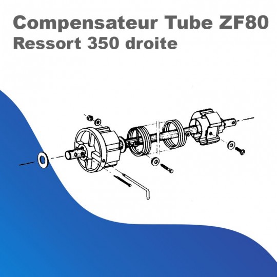 Compensateur pour Tube ZF80 ressort 350 droite