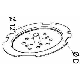 Plaque support téton Ø12mm