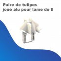 Paire de tulipes joue alu pour lame de 8mm