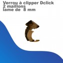 Verrou à clipper Dclick 2 maillons lame de 8mm