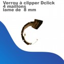 Verrou à clipper Dclick 4 maillons lame de 8mm