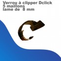 Verrou à clipper Dclick 5 maillons lame de 8mm