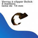 Verrou à clipper Dclick 5 maillons lame de 14mm