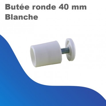 Butée ronde 40mm blanche