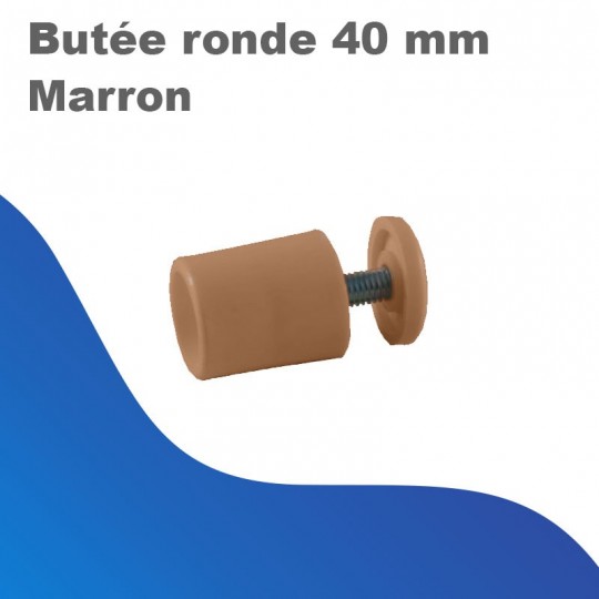 Butée ronde 40mm marron