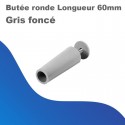 Butée rond - Longueur 60mm coloris gris foncé