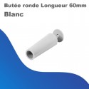 Butée ronde - Longueur 60mm coloris blanc