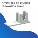 Arrêts bas de coulisse rénovation blanc