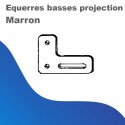 Equerres basses de projection - Marron