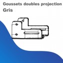 Goussets doubles de projection - Gris