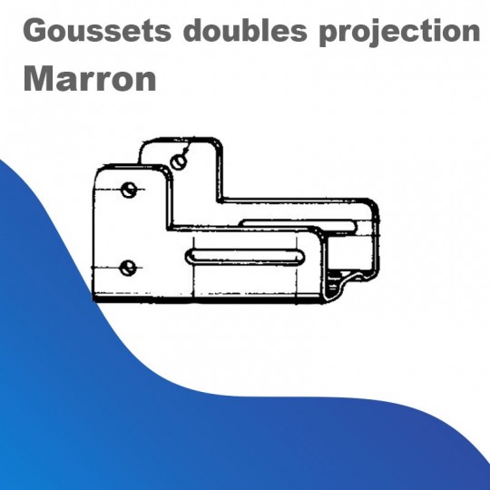 Goussets doubles de projection - Marron