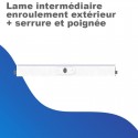 Lame intermédiaire enroulement extérieur + serrure et poignée