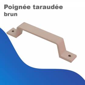 Poignée taraudée - brun