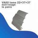 VA60 lame 22+37+37 noir/rouge (la paire)