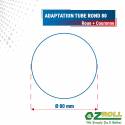 Adaptation R + C moteurs OZRoll Ø45 pour tube rond 80 mm