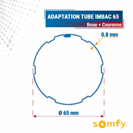 Adaptation 50 R + C moteurs Somfy LT50 + Simu pour tube...