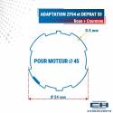 Adaptation R + C moteurs Cherubini Ø45 pour tube ZF54 - Deprat Ø53