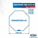 Adaptation R + C moteurs Cherubini Ø45 pour octo 60